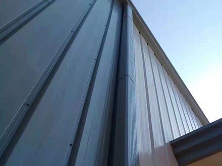 陕西韩城为康辣椒车间采用津双达彩钢雨水管