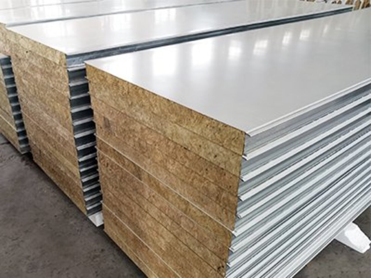 彩钢夹芯岩棉净化板